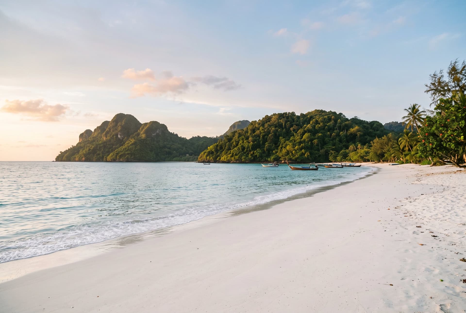 A white sand beach on Langkawi